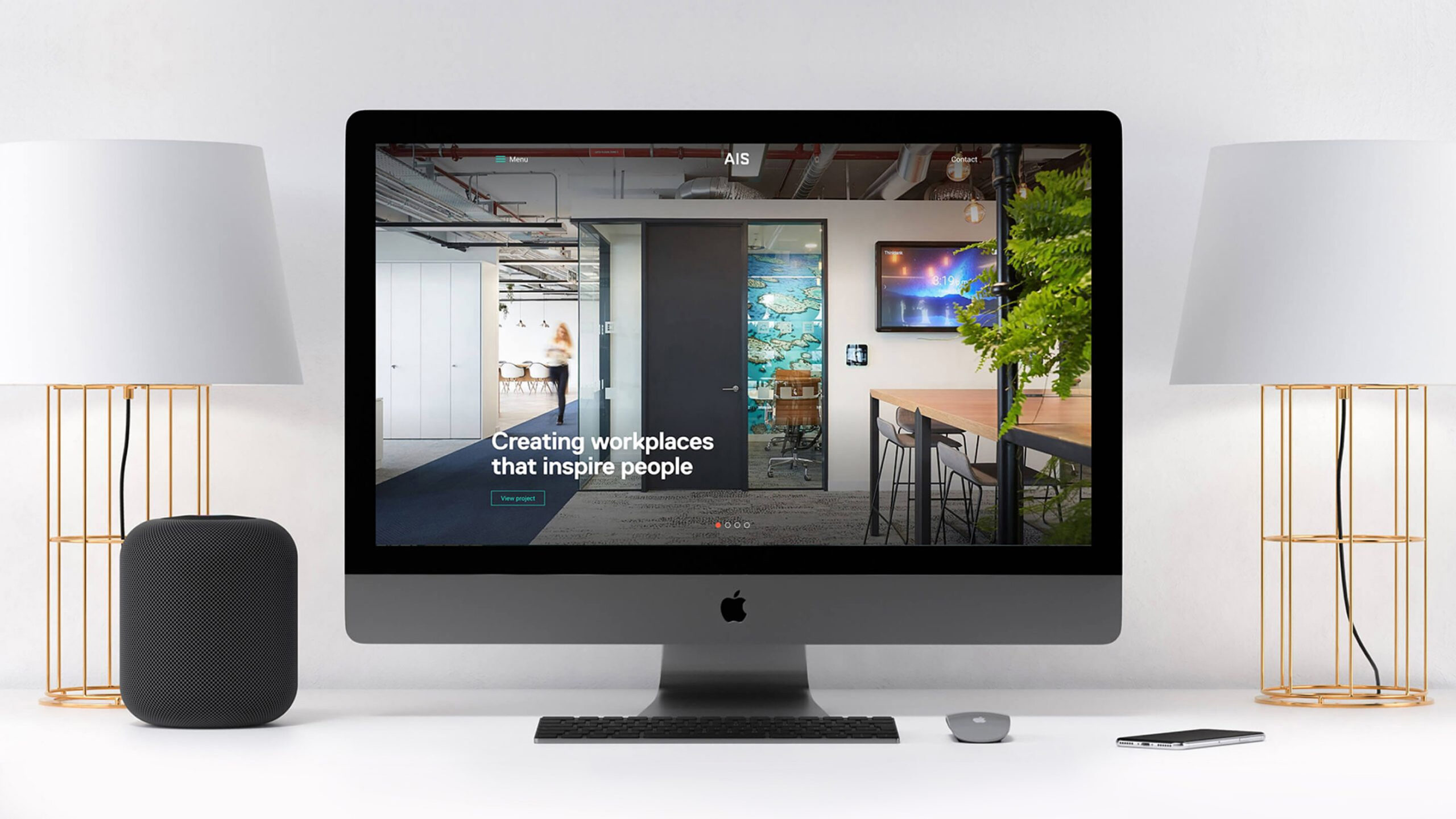 AIS Interiors Website Desktop