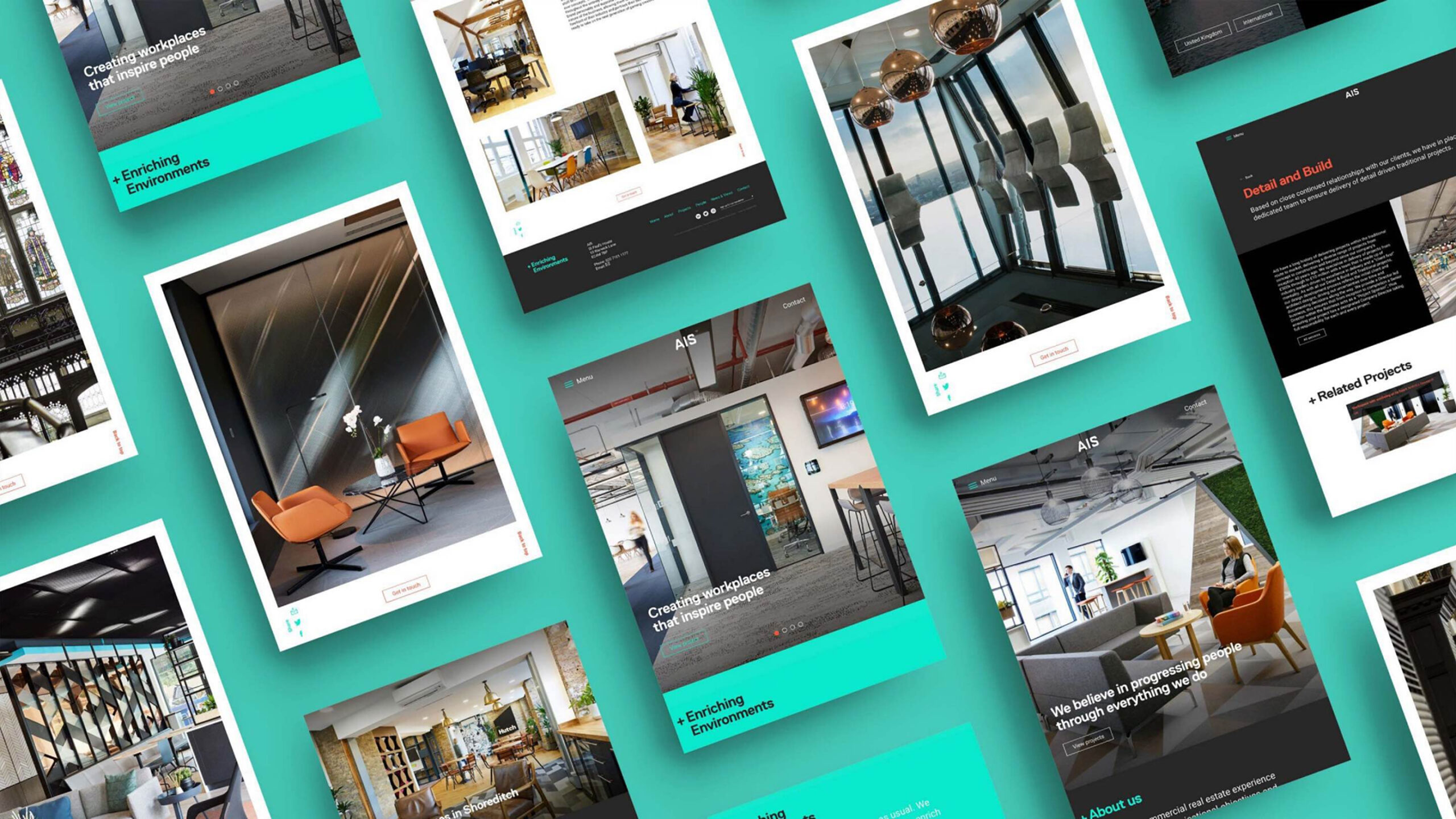 AIS Interiors website mobile