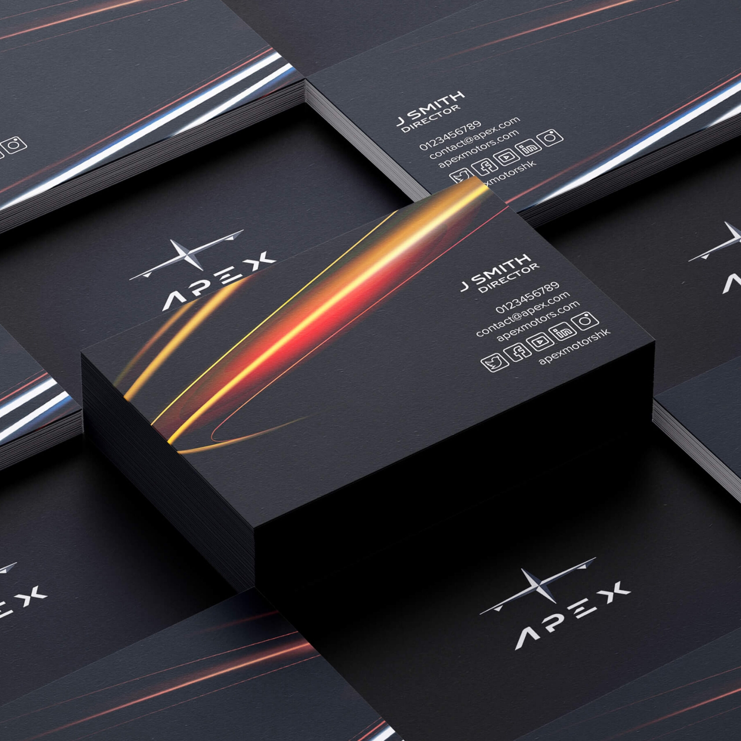 Apex Motors business cards