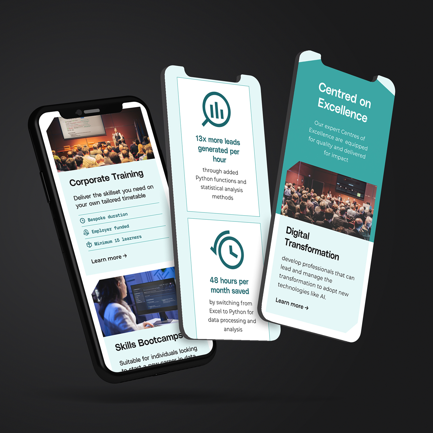 Cambridge Spark website on mobile phones