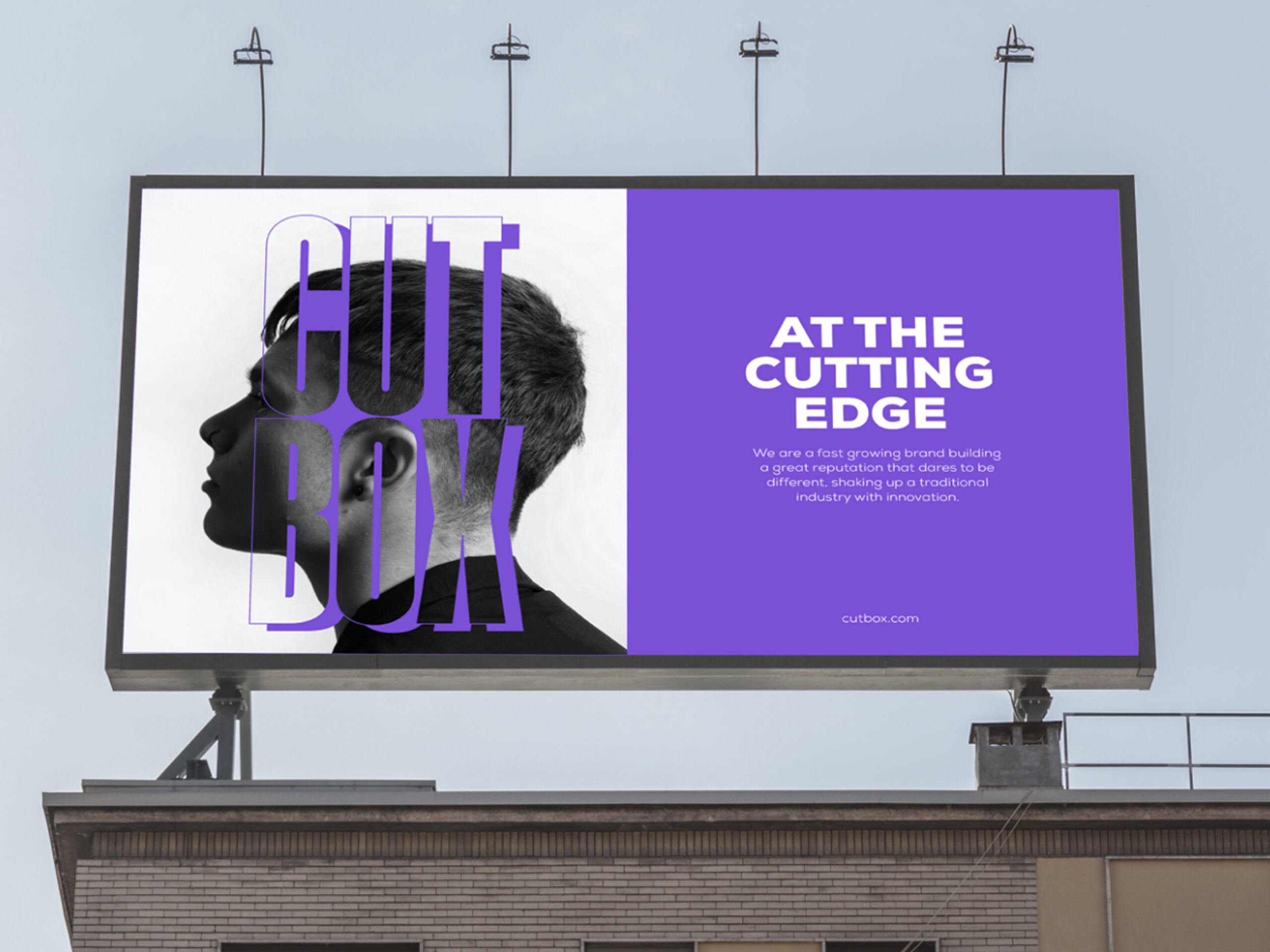 Cutbox roadside billboard