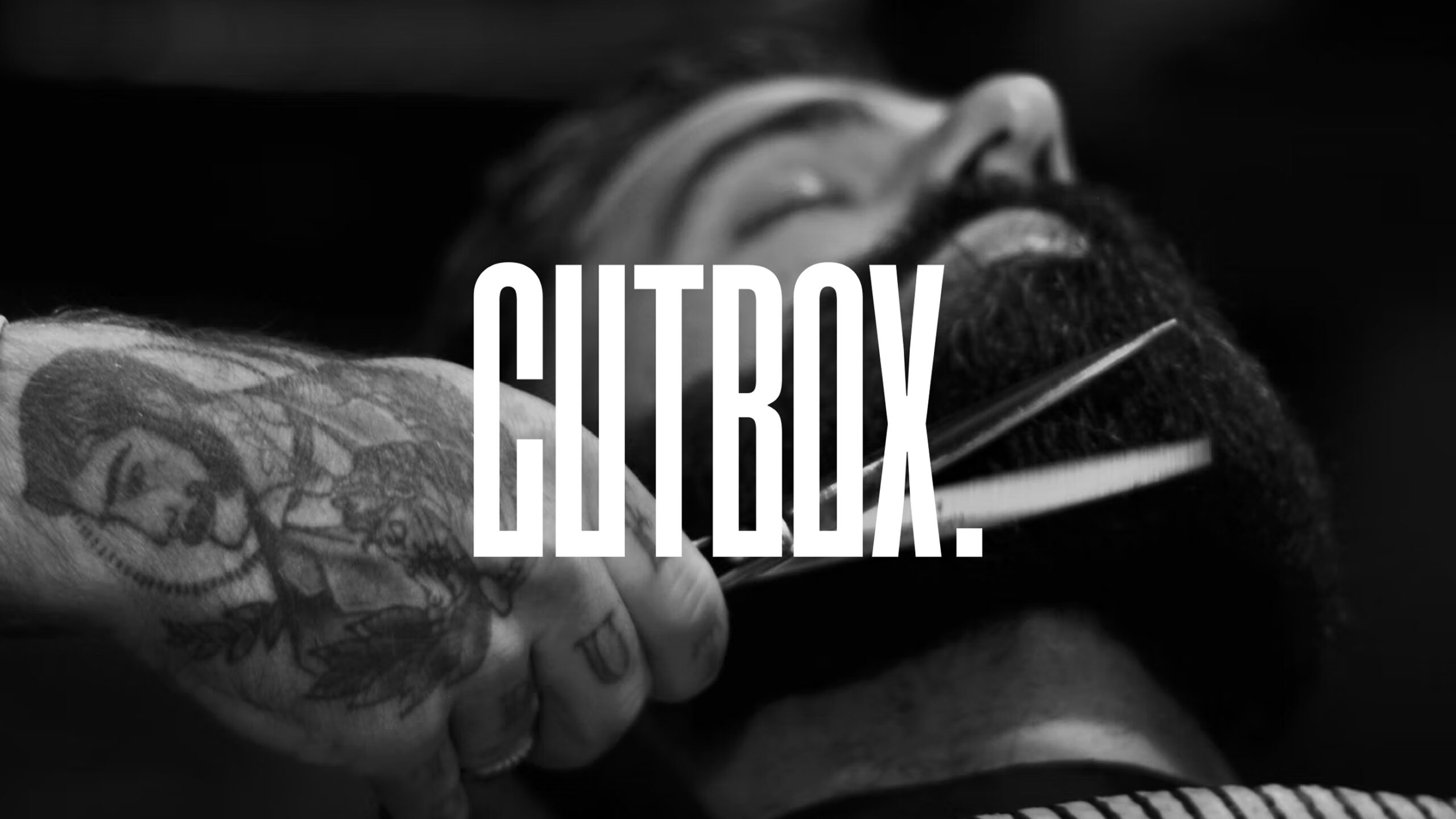 Cutbox image with logo and beard trimming
