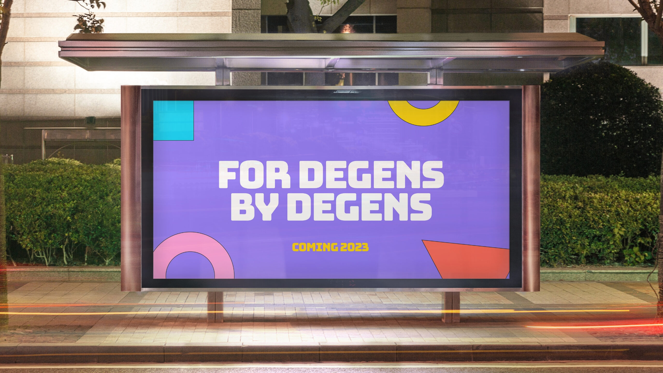 Degen Distillery bus stop poster