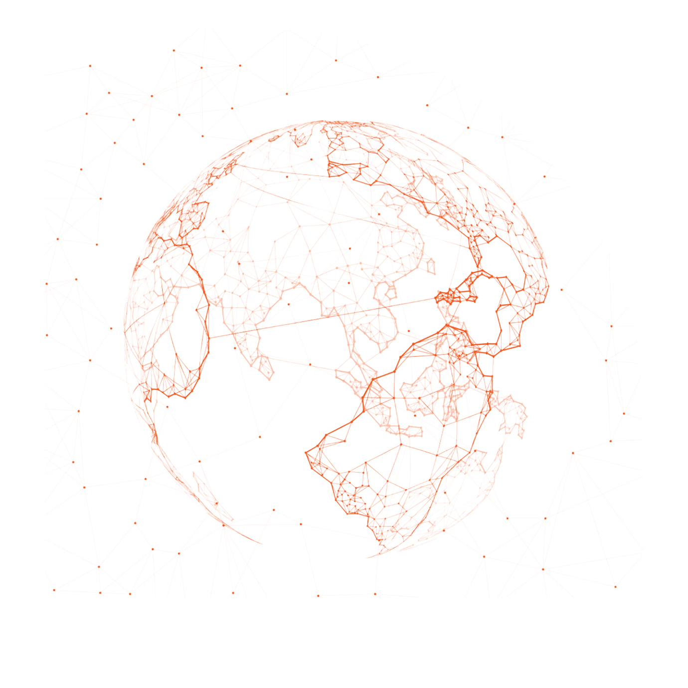 Quant globe line art Illustration