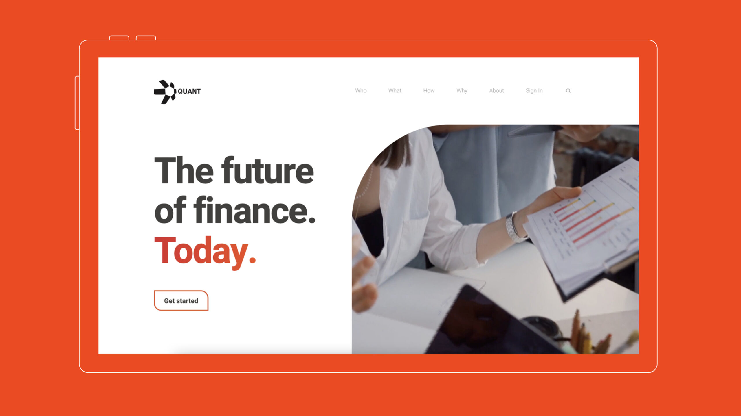 Quant The future of finance today website hero