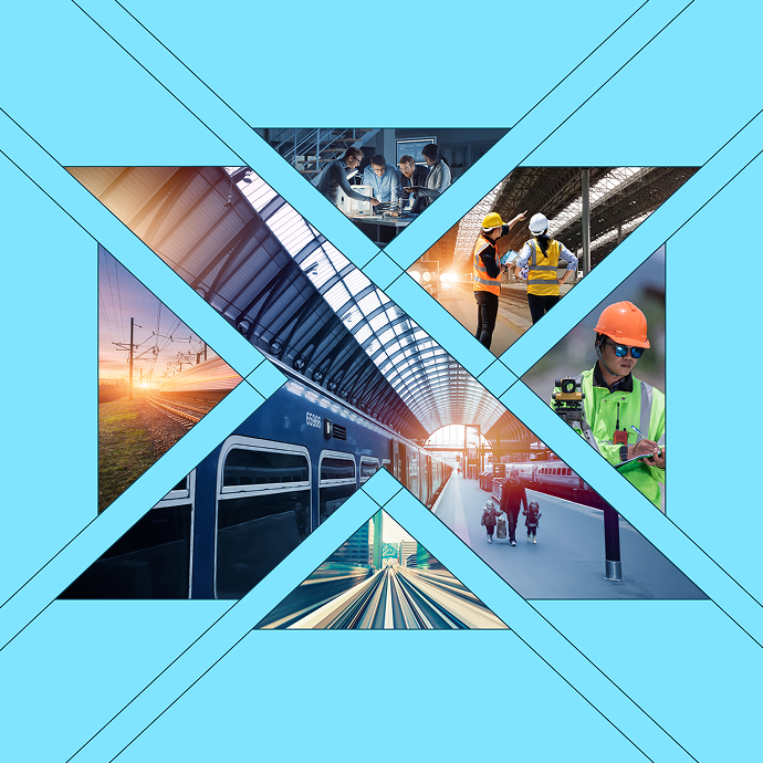 Xrail X symbol with images inside