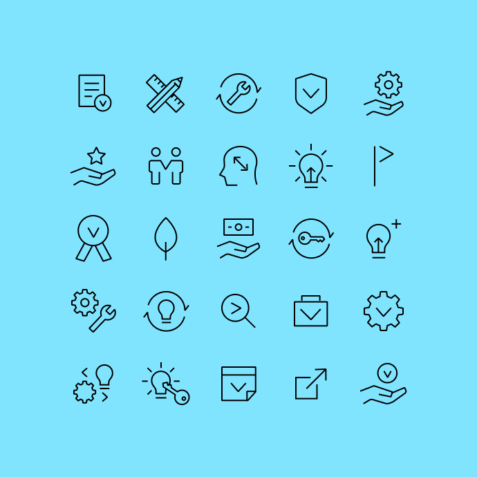 Xrail custom icon suite