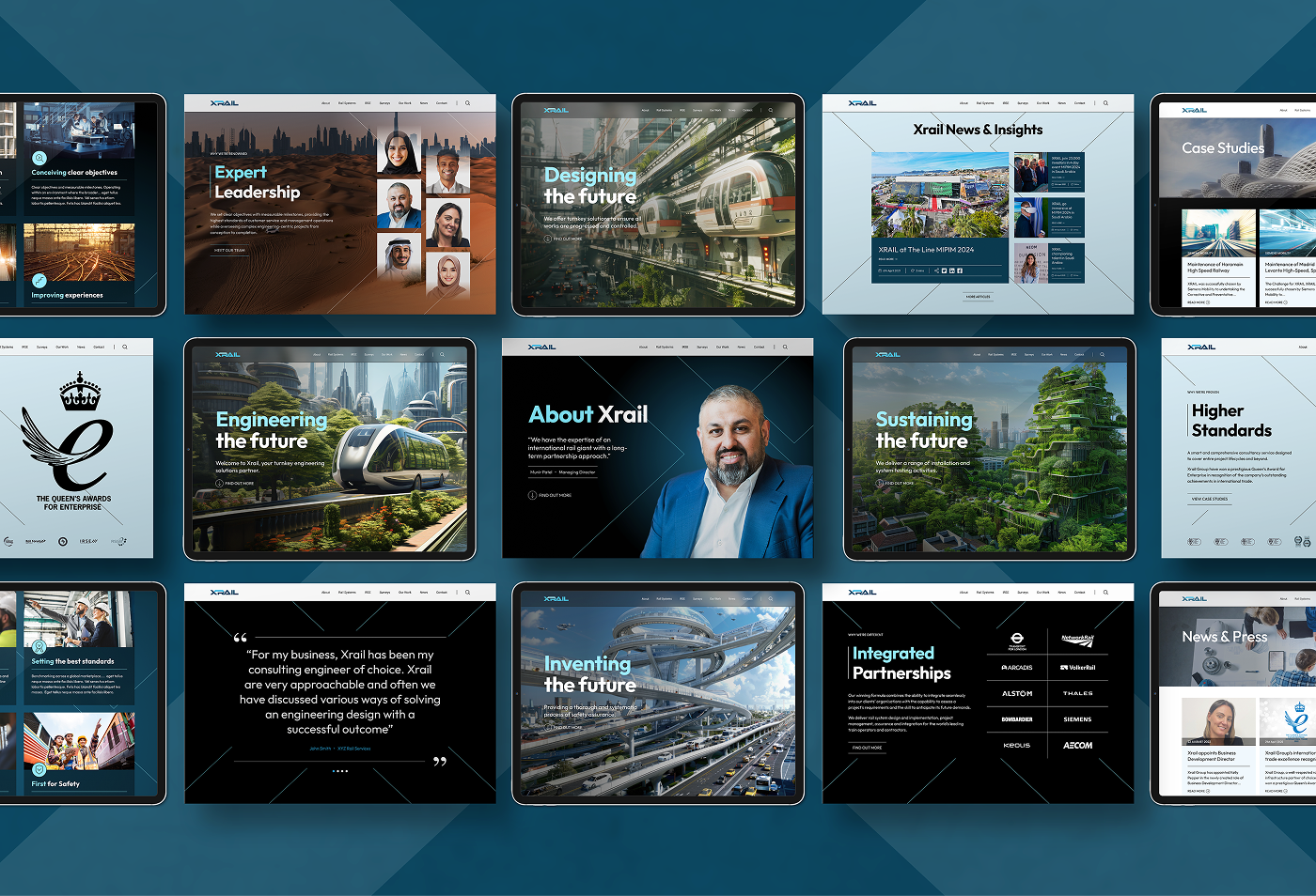 Xrail website on tablet devices