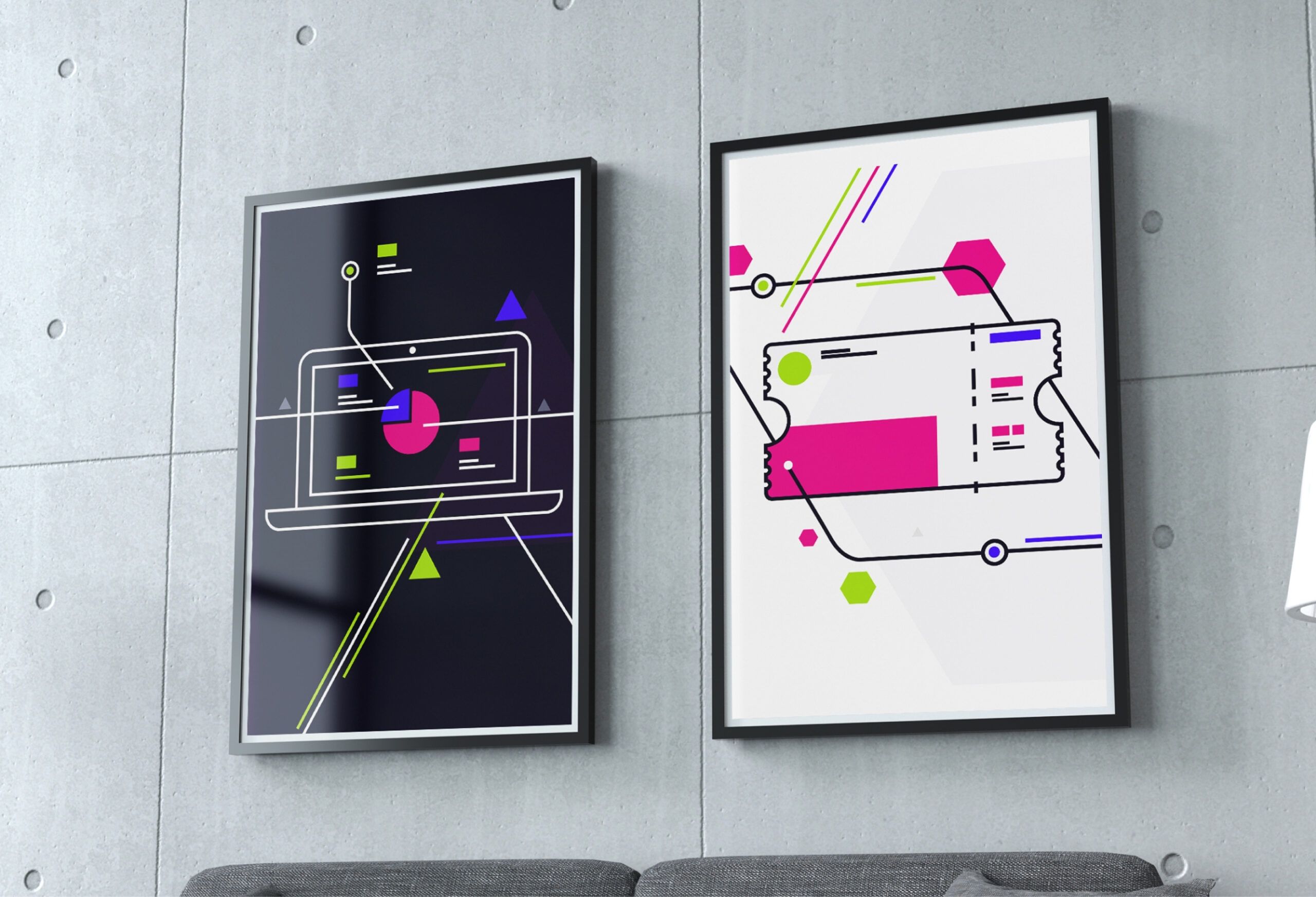 posters on the wall