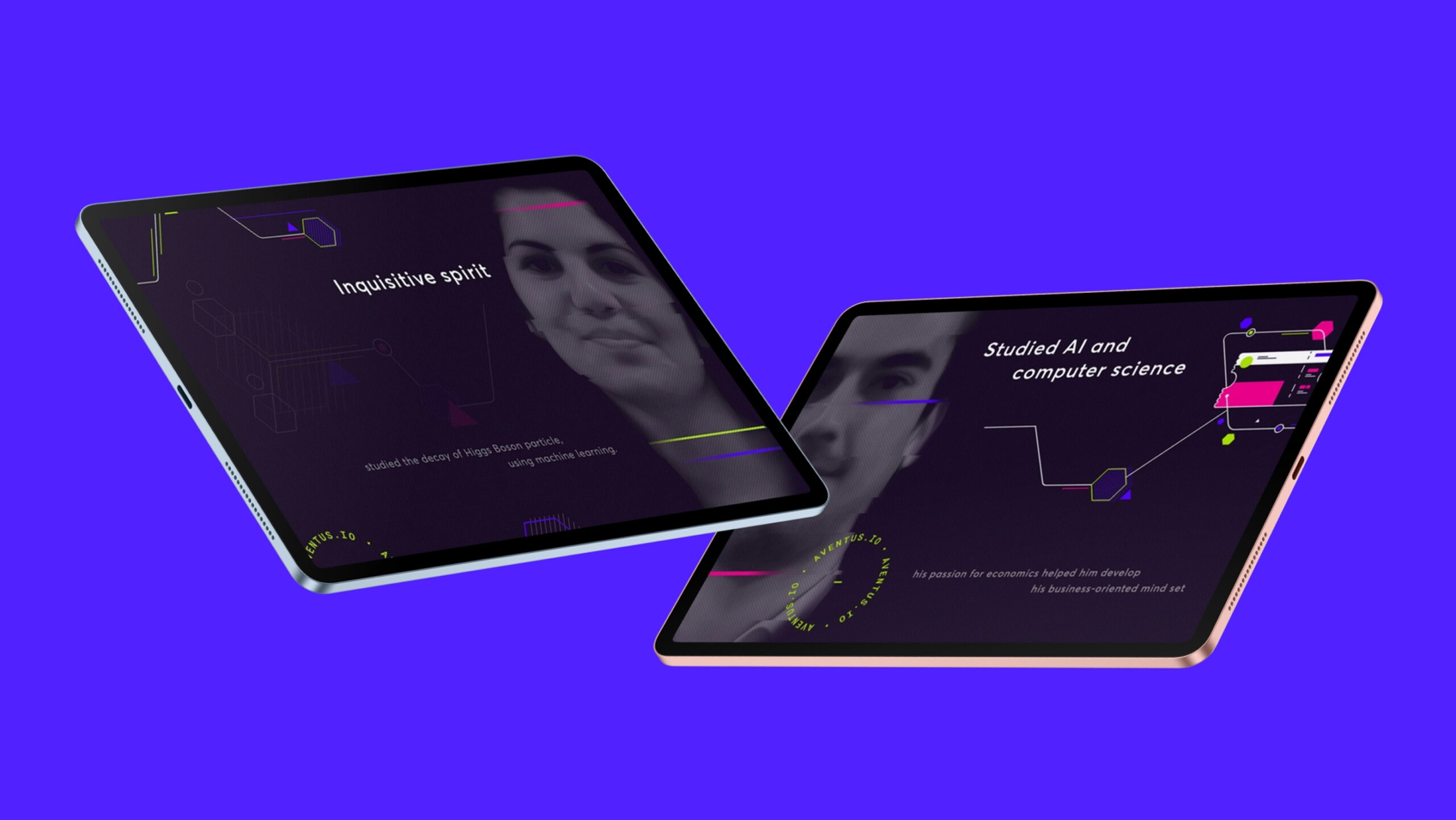 website view on digital screens