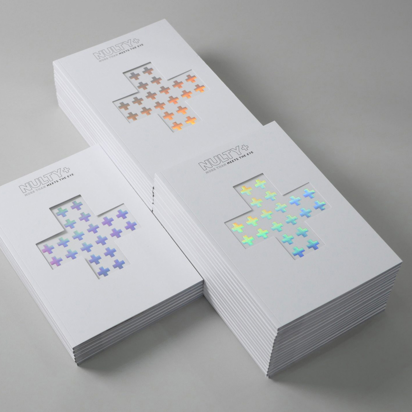 Nulty brochures in a stack