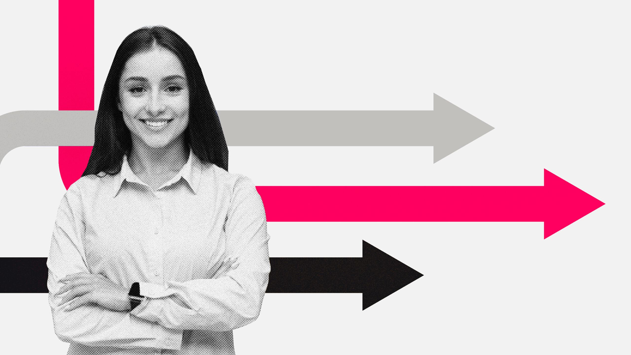 Confident professional business woman smiling