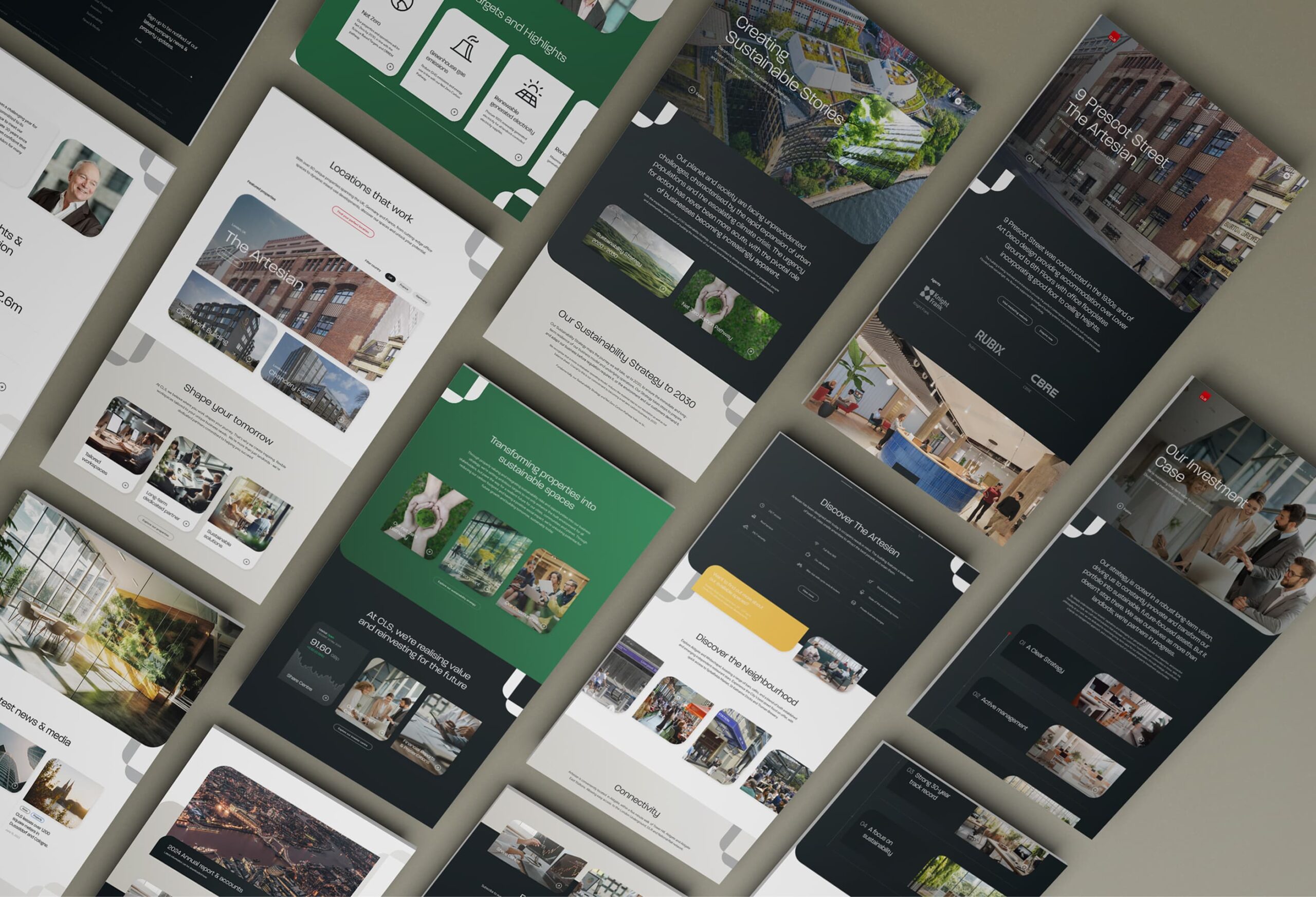 Website screens