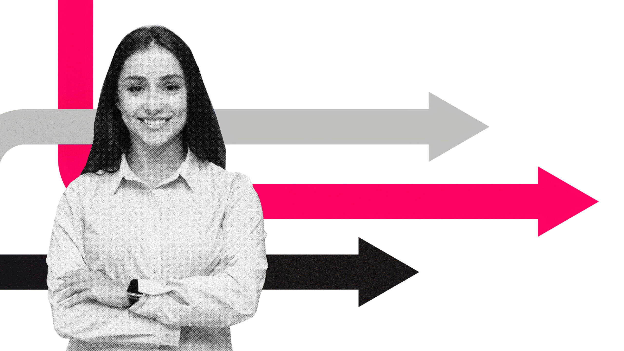 Confident professional business woman smiling
