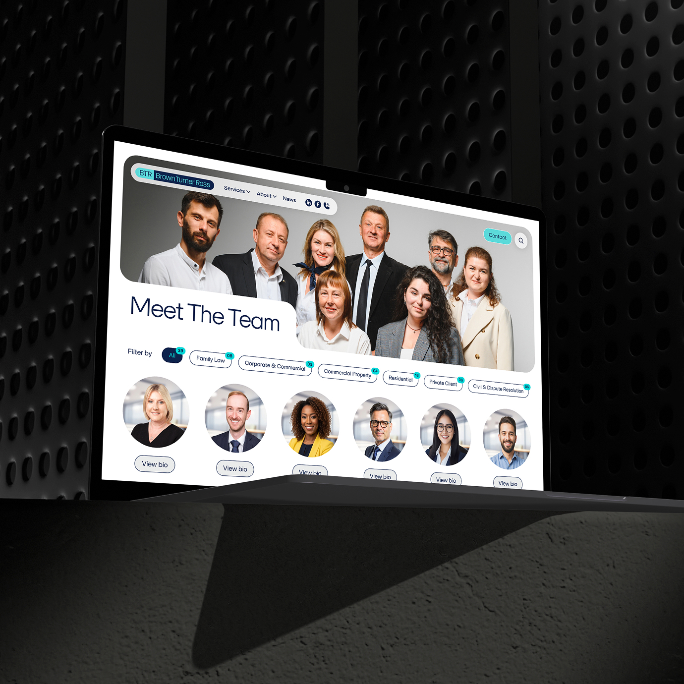 BTR Legal website team page