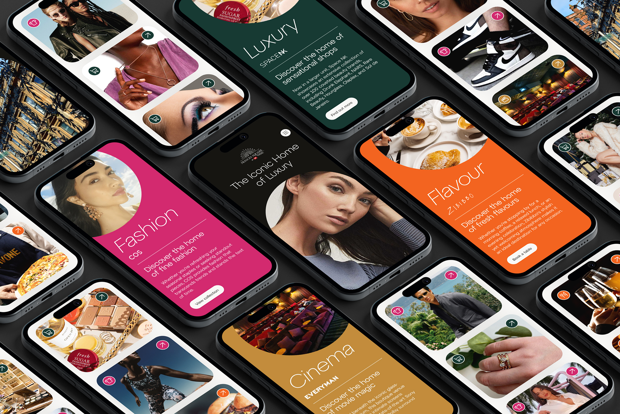 Princes Square website on mobile