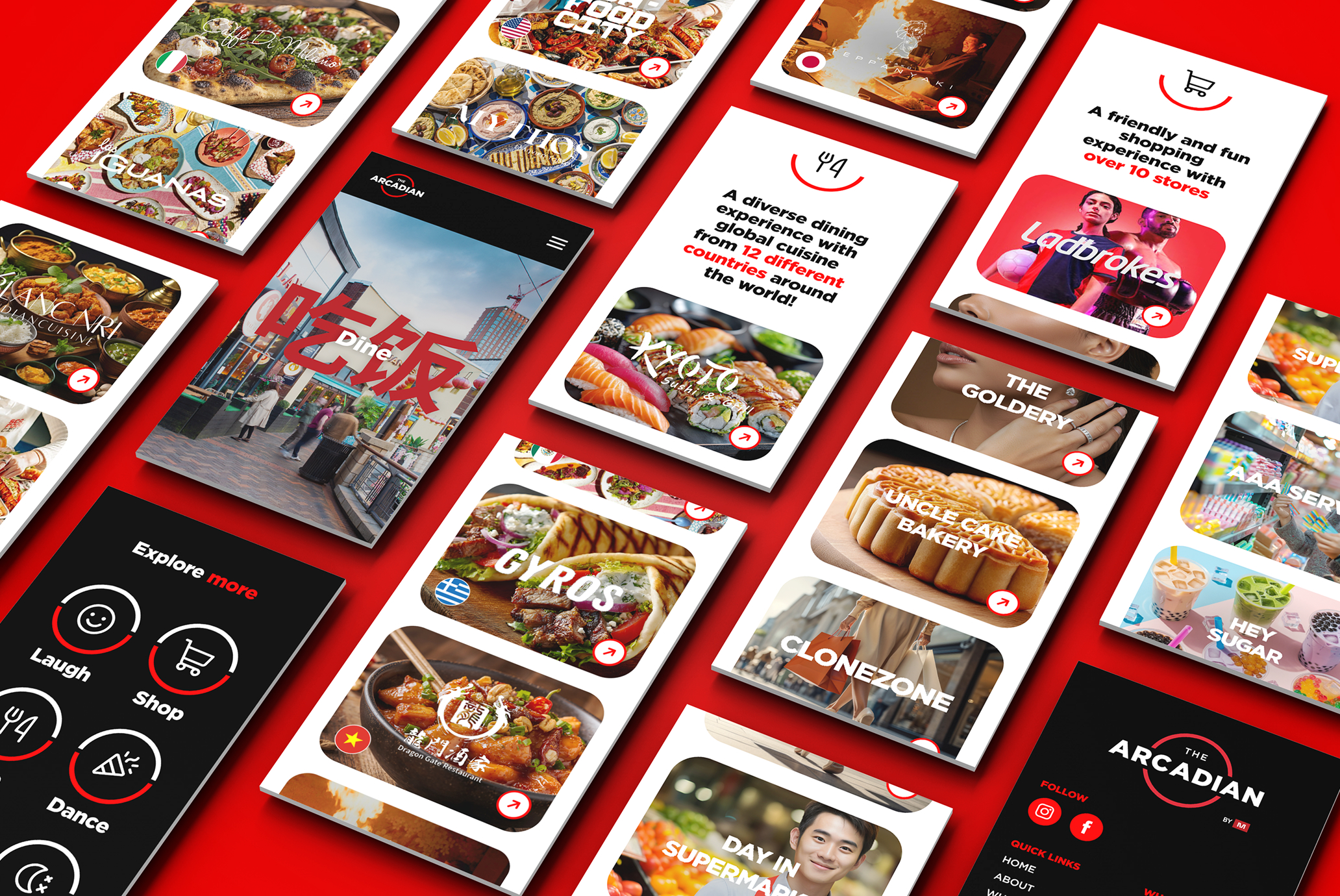 The Arcadian website mobile